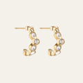 Bezel Hoop Earrings