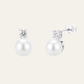 Louise Pearl Earrings Silver