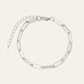 waterproof midi link bracelet in silver