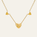textured lover necklace with hammered molten heart from mettle and bloom